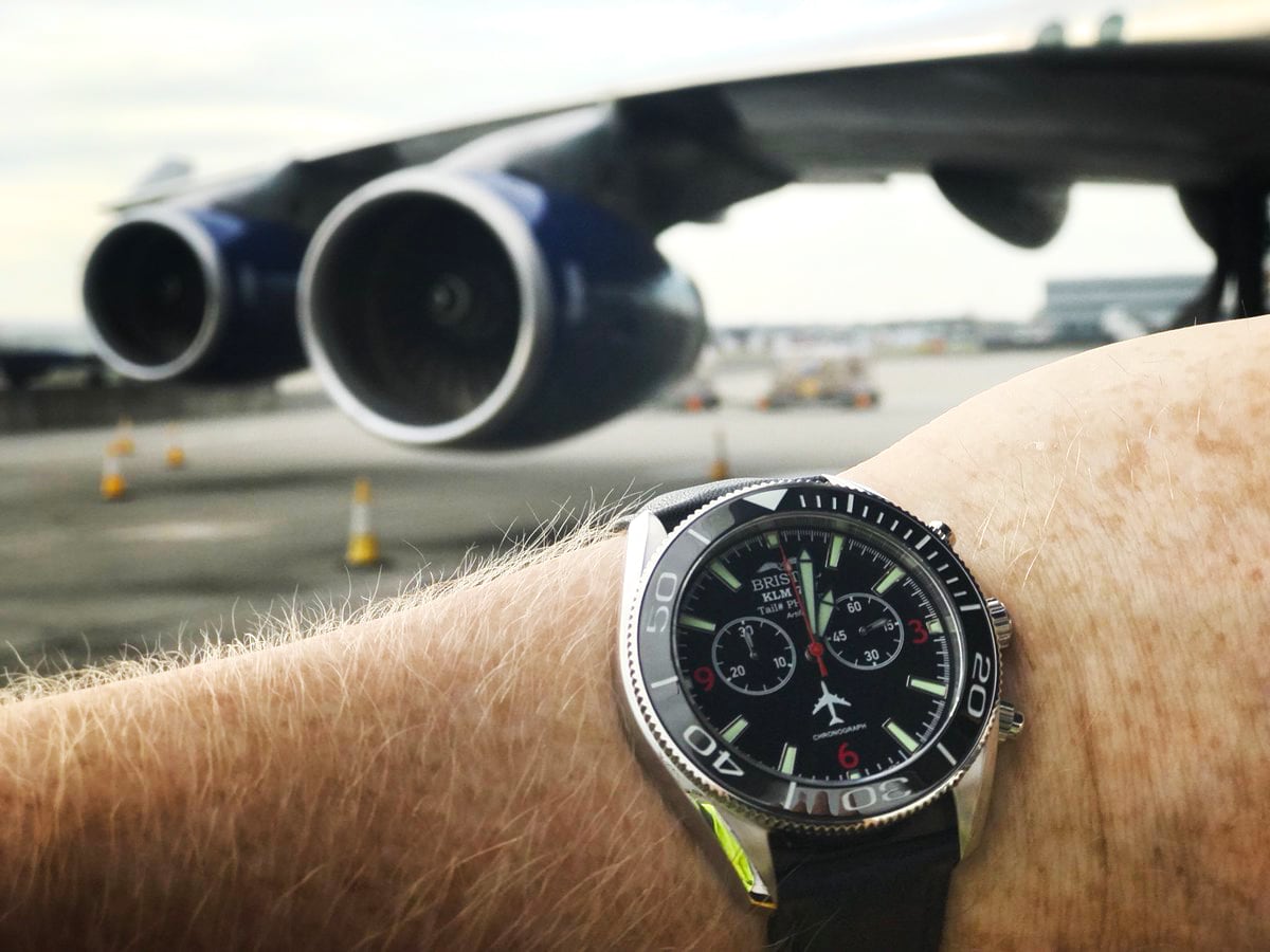 Bristol Aviator Watches 747 Tribute - Stainless Steel, Black Dial - Angler's Pro Tackle & Outdoors