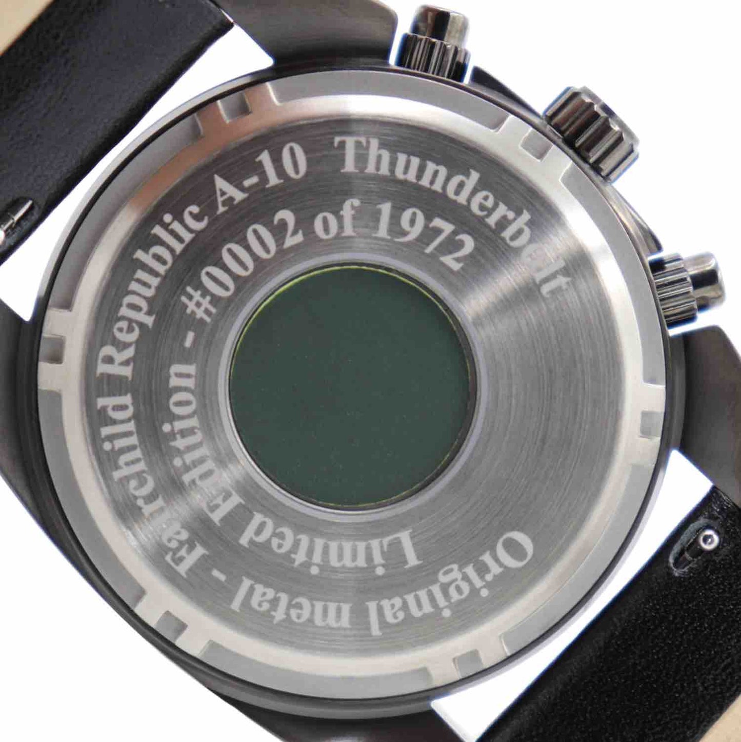 Bristol Aviator Watches A - 10 Thunderbolt Tribute - Gunmetal Finish, Leather Band - Angler's Pro Tackle & Outdoors