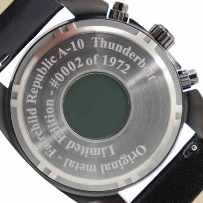 Bristol Aviator Watches A - 10 Thunderbolt Tribute - Gunmetal Finish, Leather Band - Angler's Pro Tackle & Outdoors