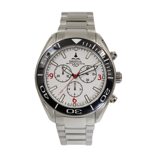 Bristol Aviator Watches Space Shuttle Atlantis Tribute - Stainless Steel, White Dial - Angler's Pro Tackle & Outdoors