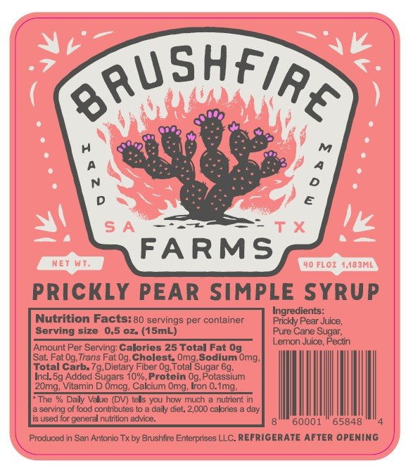Brushfire Farms Bulk Prickly Pear Simple Syrup - Angler's Pro Tackle & Outdoors