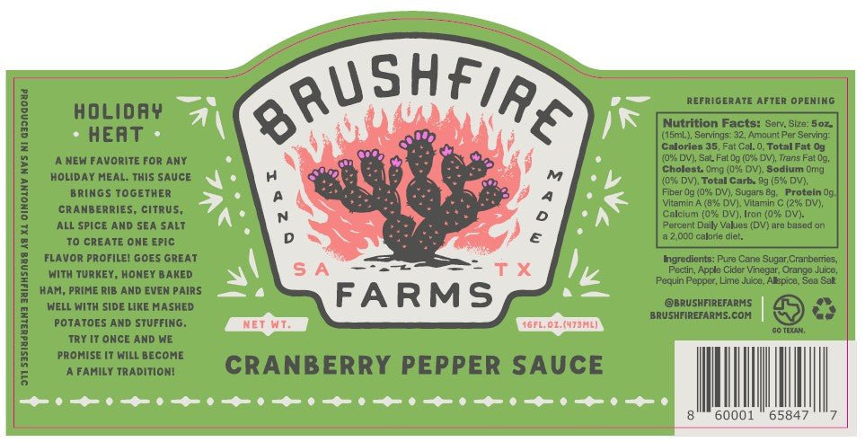 Brushfire Farms Cranberry Pepper Sauce - Angler's Pro Tackle & Outdoors