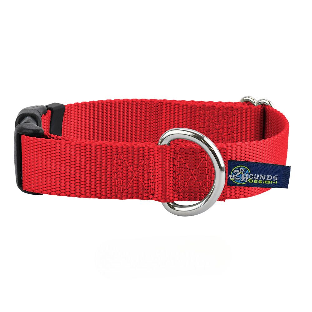 2 Hounds Design 5/8″ and 1″ Red Nylon Dog Collar