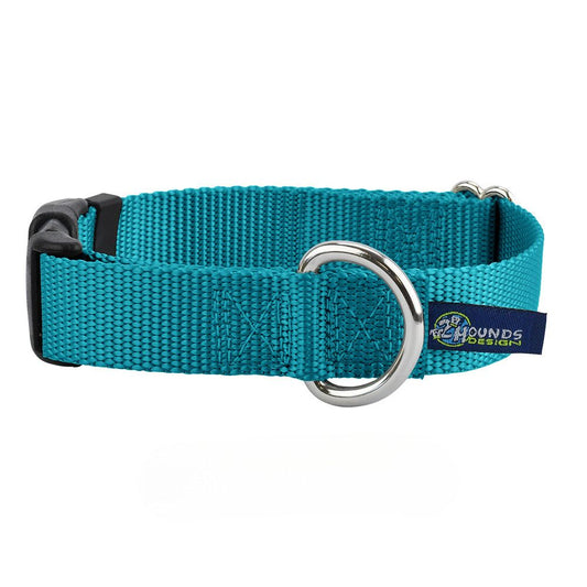2 Hounds Design 5/8″ and 1″ Teal Nylon Dog Collar