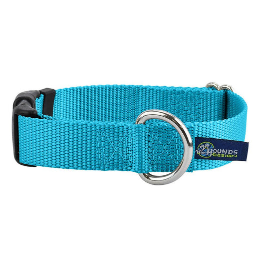 2 Hounds Design 5/8″ and 1″ Turquoise Nylon Dog Collar