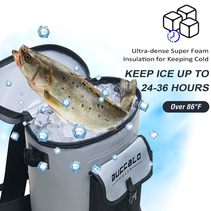 Buffalo Gear 21QT Fish Cooler Backpack, Fish Kill Bag - Angler's Pro Tackle & Outdoors