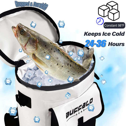 Buffalo Gear 21QT Fish Cooler Backpack, Fish Kill Bag - Angler's Pro Tackle & Outdoors