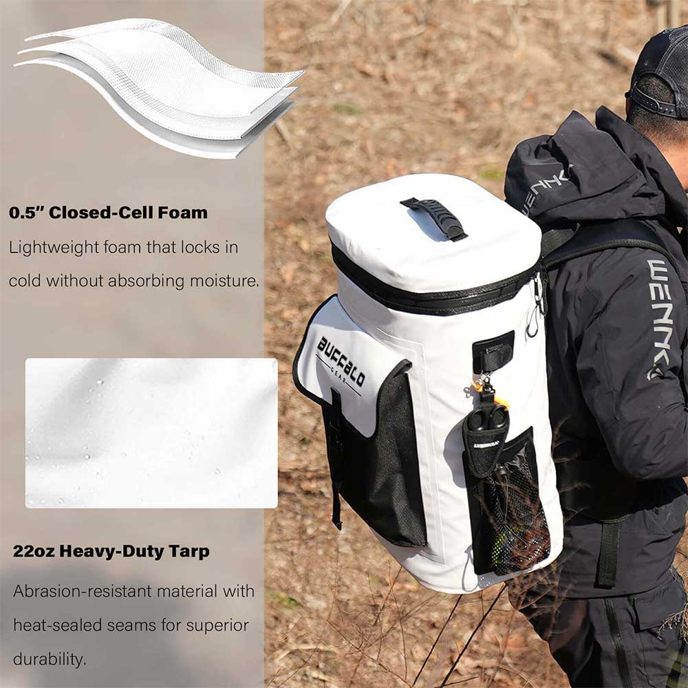 Buffalo Gear 21QT Fish Cooler Backpack, Fish Kill Bag - Angler's Pro Tackle & Outdoors