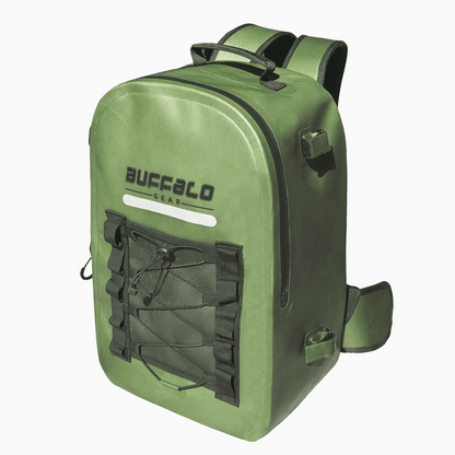 Buffalo Gear 27QT Waterproof Fishing Backpack with Rod Holder - Angler's Pro Tackle & Outdoors