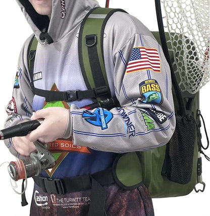 Buffalo Gear 27QT Waterproof Fishing Backpack with Rod Holder - Angler's Pro Tackle & Outdoors
