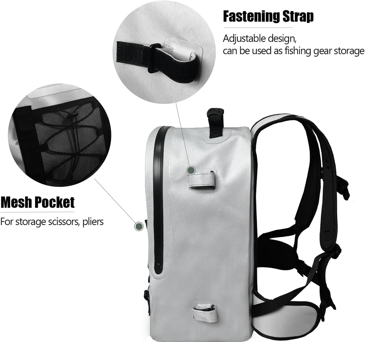 Buffalo Gear 27QT Waterproof Fishing Backpack with Rod Holder - Angler's Pro Tackle & Outdoors