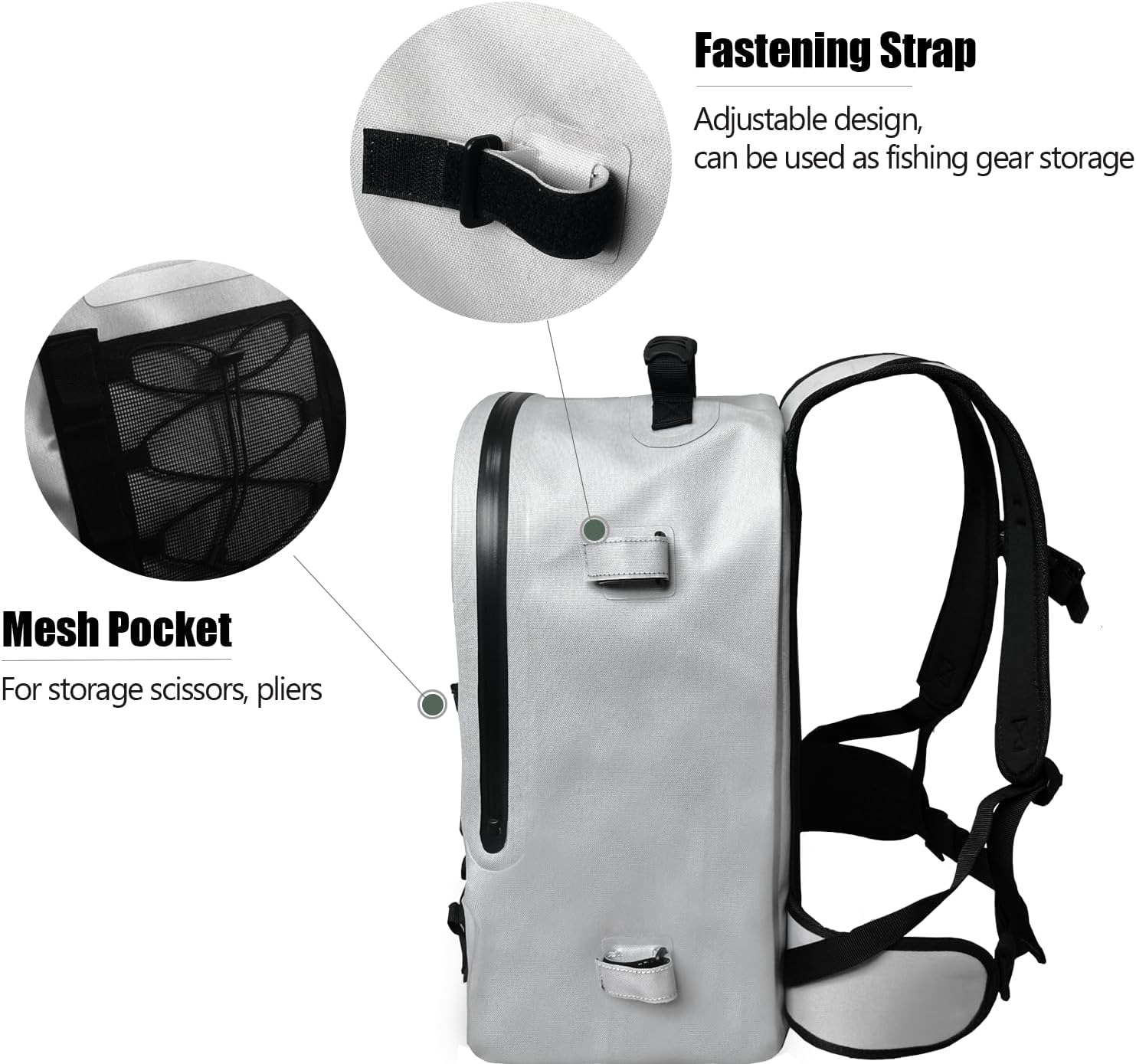 Buffalo Gear 27QT Waterproof Fishing Backpack with Rod Holder - Angler's Pro Tackle & Outdoors