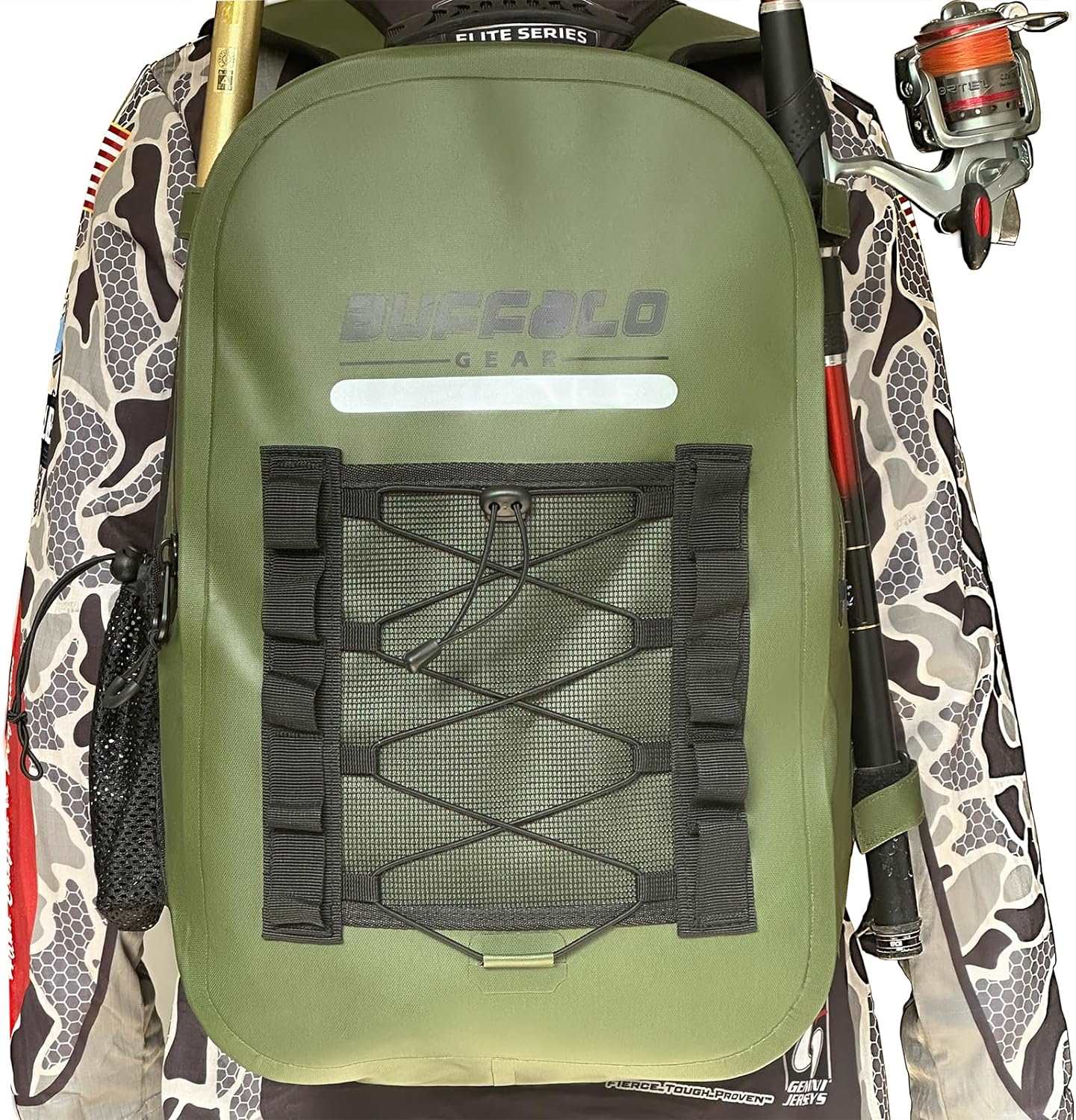 Buffalo Gear 27QT Waterproof Fishing Backpack with Rod Holder - Angler's Pro Tackle & Outdoors