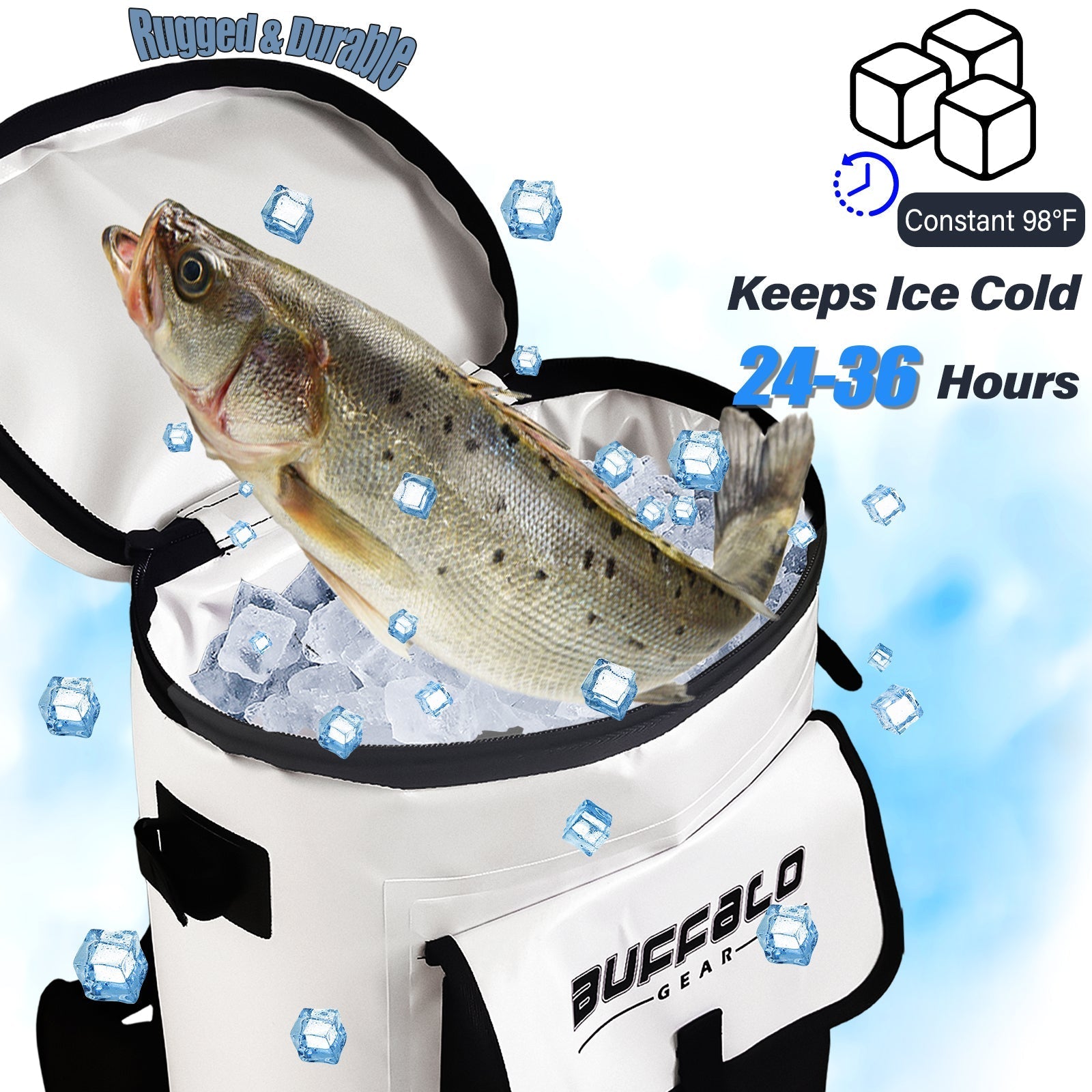 Buffalo Gear 31QT Fish Cooler Backpack, Kill Backpack - Angler's Pro Tackle & Outdoors