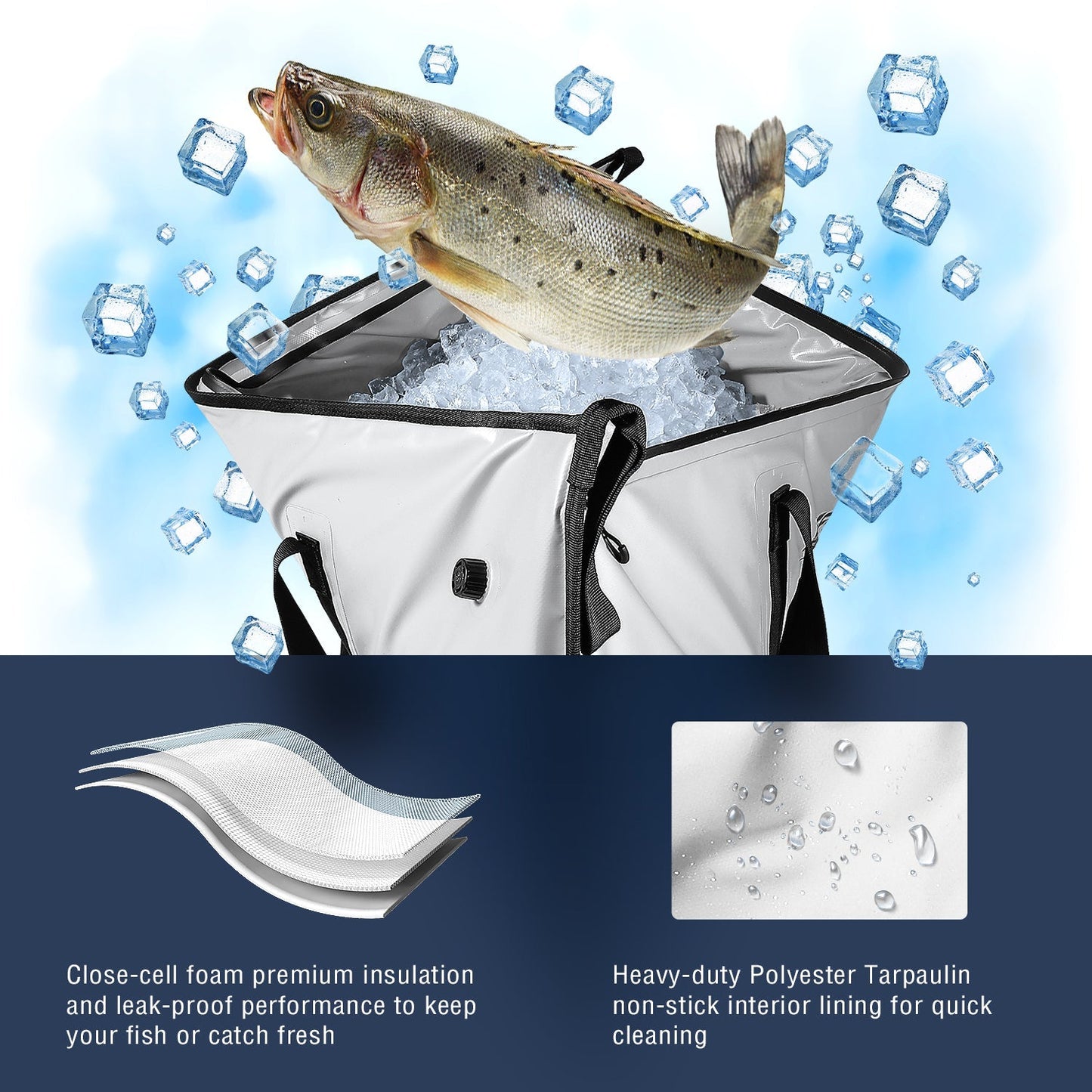 Buffalo Gear 48x18'' Fish Cooler Bag With Waterproof Zipper - Angler's Pro Tackle & Outdoors