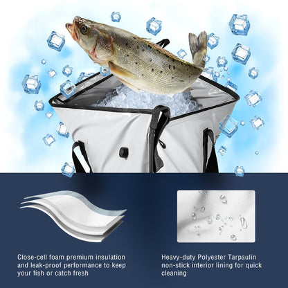 Buffalo Gear 48x18'' Fish Cooler Bag With Waterproof Zipper - Angler's Pro Tackle & Outdoors