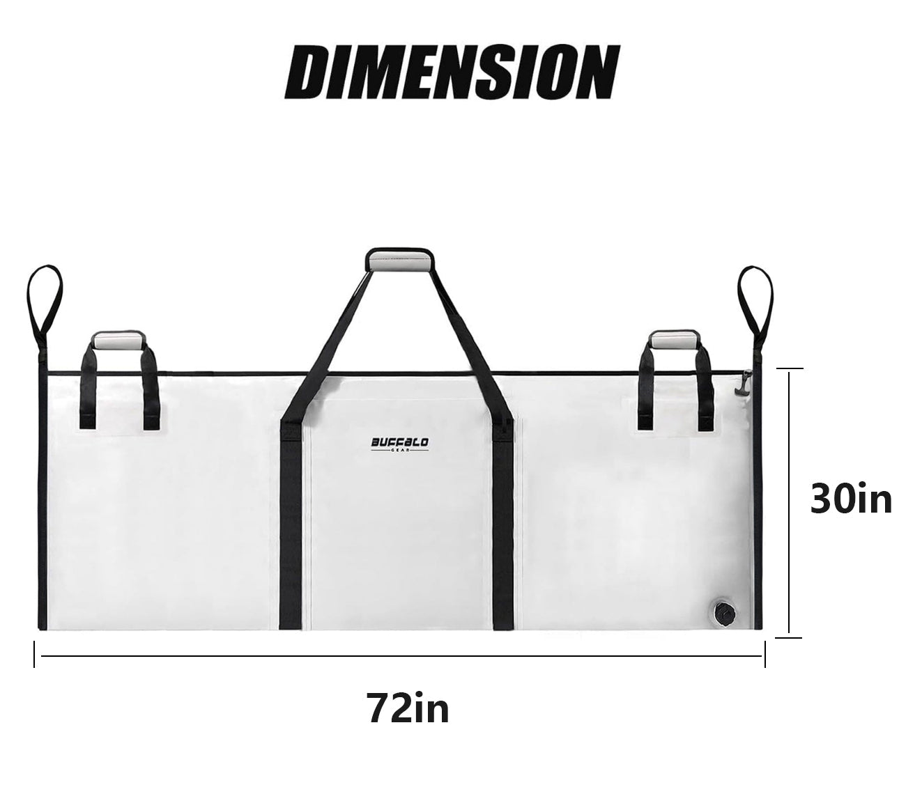 Buffalo Gear 72x30'' Fish Cooler Bag With YKK Zipper - Angler's Pro Tackle & Outdoors