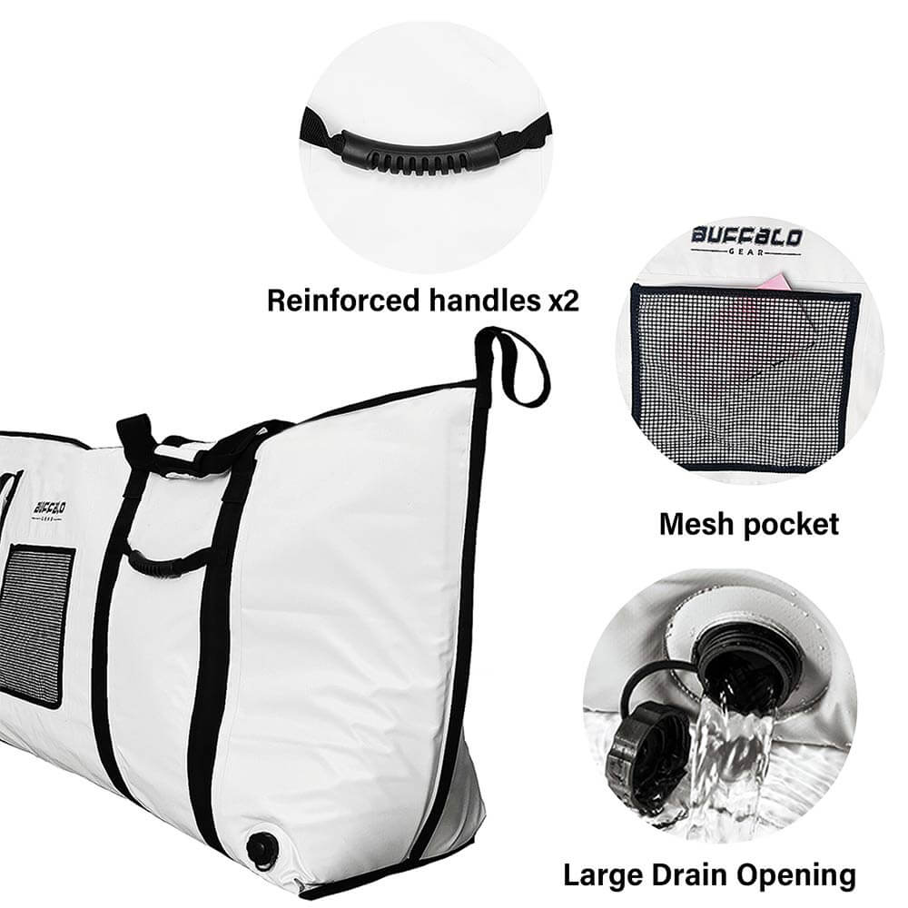 Buffalo Gear 72x30'' Fish Cooler Bag With YKK Zipper, Flat Bottom - Angler's Pro Tackle & Outdoors