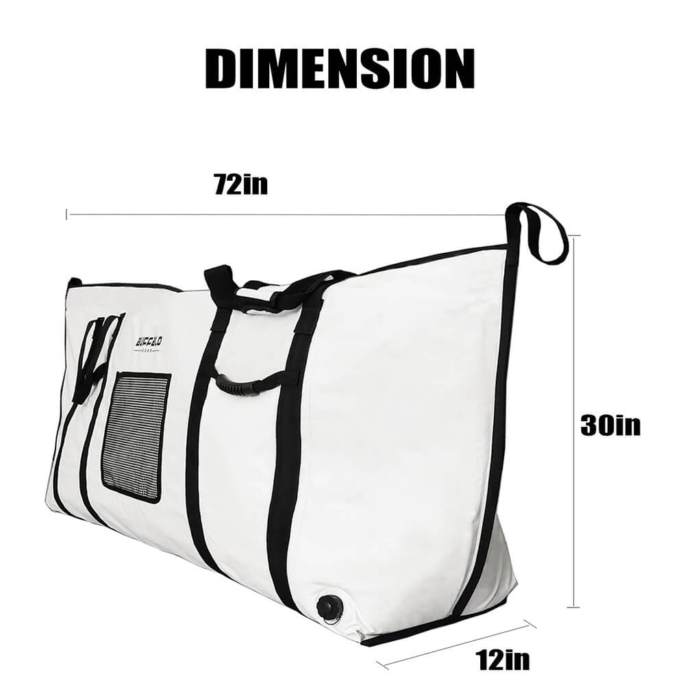 Buffalo Gear 72x30'' Fish Cooler Bag With YKK Zipper, Flat Bottom - Angler's Pro Tackle & Outdoors