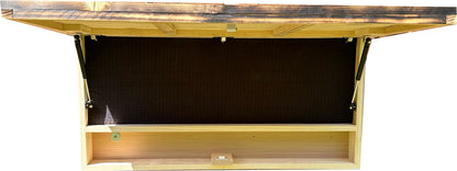 Bellewood Designs - Large Burnt American Flag Hidden Gun Storage Cabinet (Burnt)