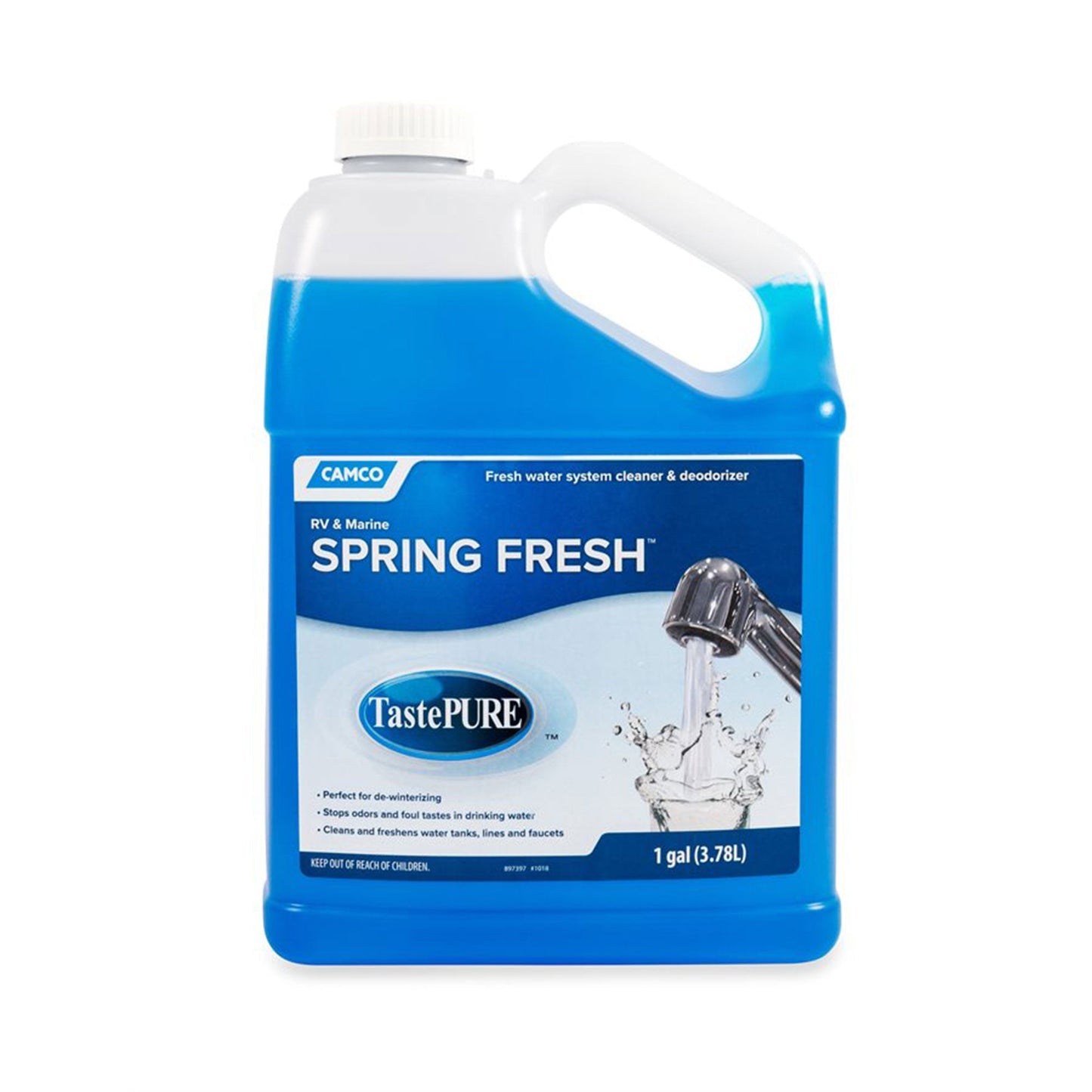 Camco 40207 TastePURE Spring Fresh 128 oz RV Water System Cleaner and Deodorizer - Angler's Pro Tackle & Outdoors