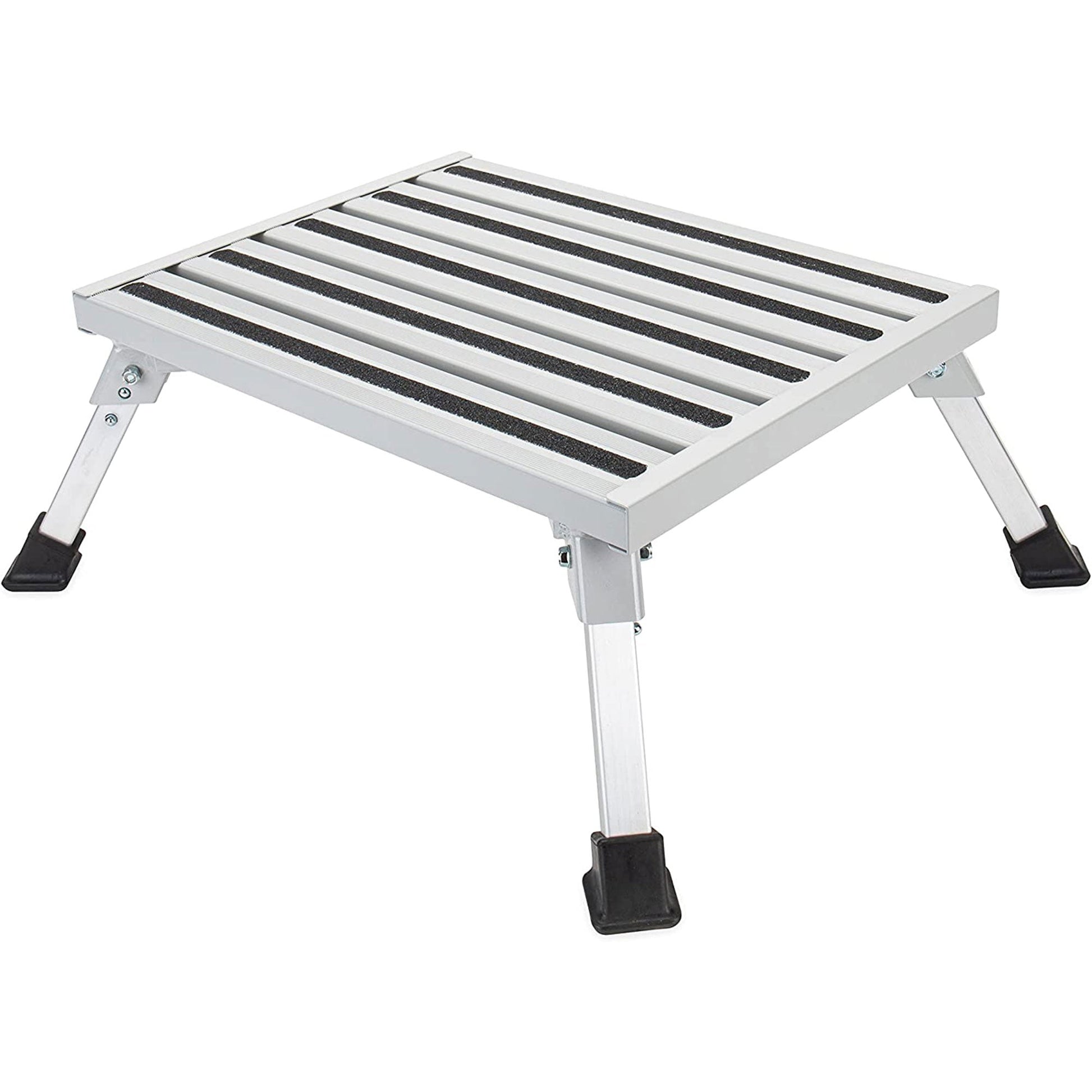 Camco 43677 Fixed Height Aluminum Platform Step Stool with Non Slip Rubber Feet - Angler's Pro Tackle & Outdoors