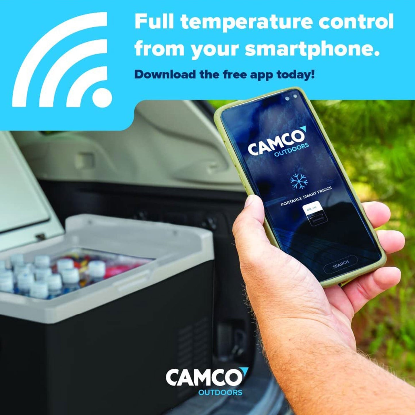 Camco CAM - 200 20L Compact Portable Refrigerator/Freezer with LCD Control Panel - Angler's Pro Tackle & Outdoors