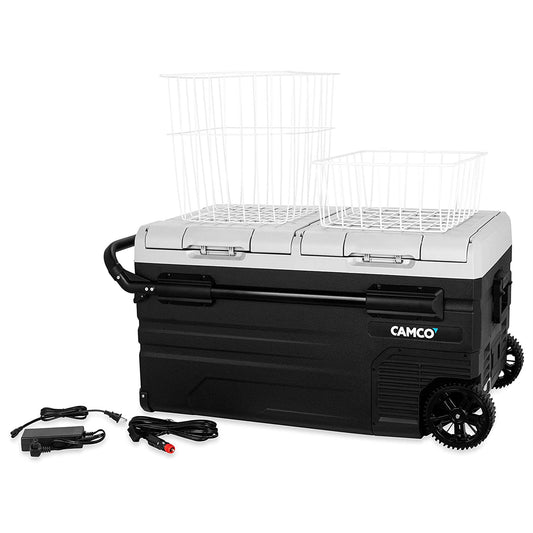 Camco CAM - 750 75 Liter Portable Compact Refrigerator with Dual Zone Cooling - Angler's Pro Tackle & Outdoors