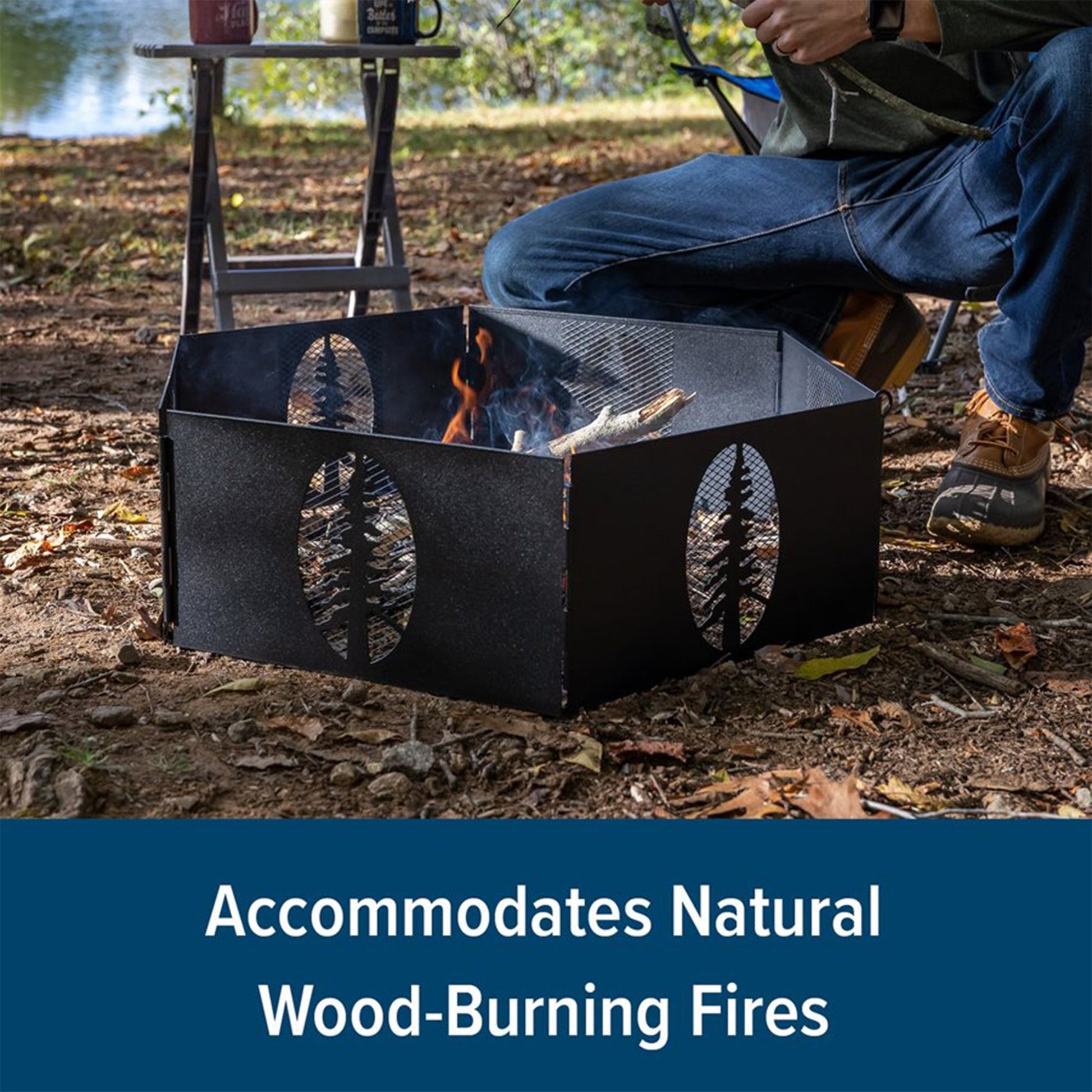 Camco Portable 27 x 8.5" Outdoor Campfire Ring with Bag for Wood Burning Fires - Angler's Pro Tackle & Outdoors