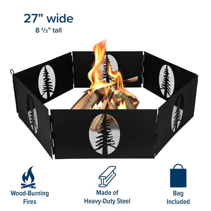 Camco Portable 27 x 8.5" Outdoor Campfire Ring with Bag for Wood Burning Fires - Angler's Pro Tackle & Outdoors