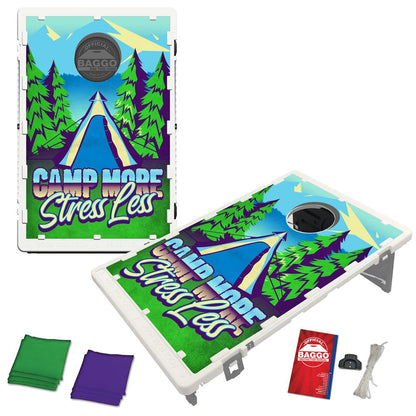 Baggo Camp More Stress Less Baggo Bean Bag Toss Portable 2x3 Cornhole Game