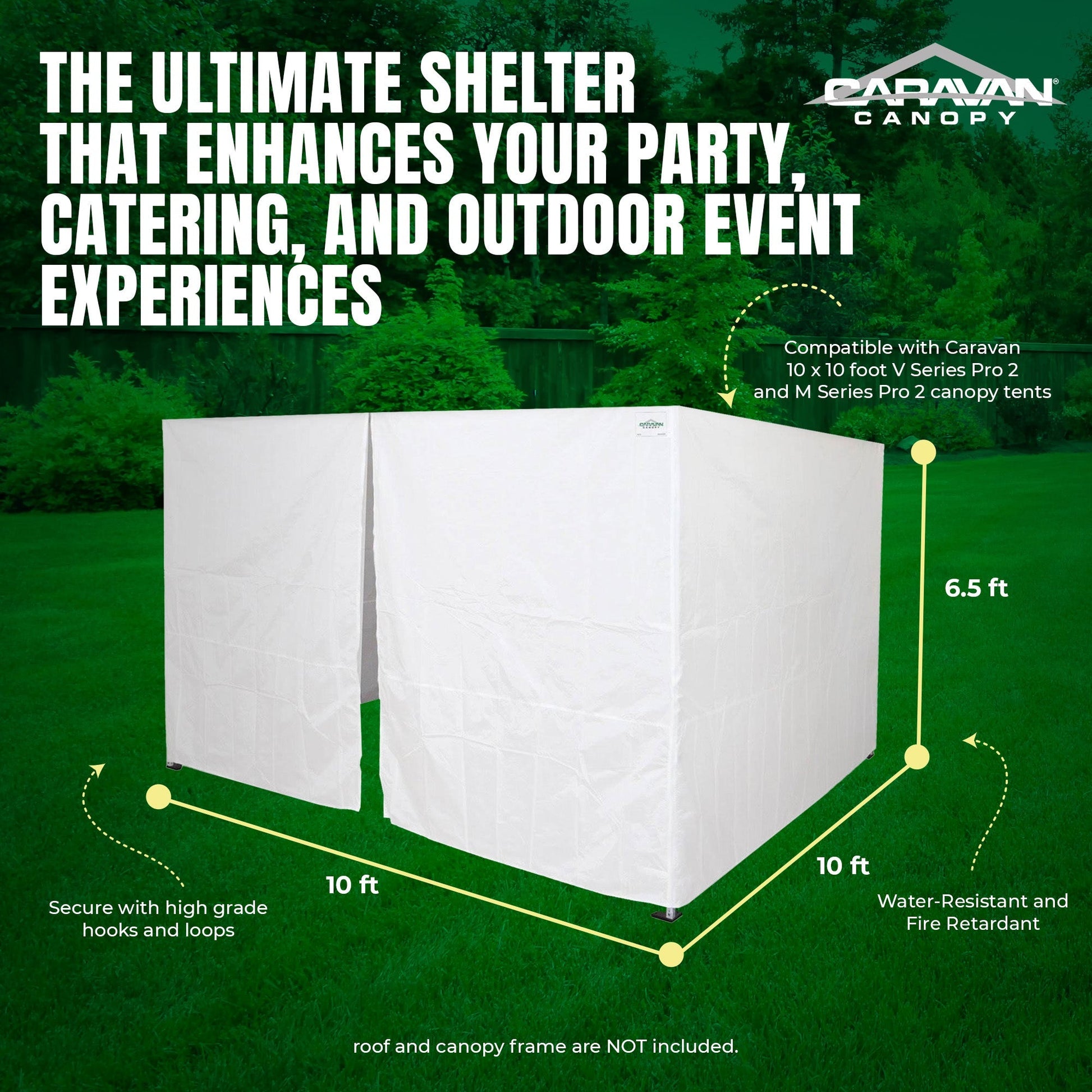 Caravan Canopy CVAN11007912014 4 Sidewall Kit Only, for Outdoor Tent, White - Angler's Pro Tackle & Outdoors