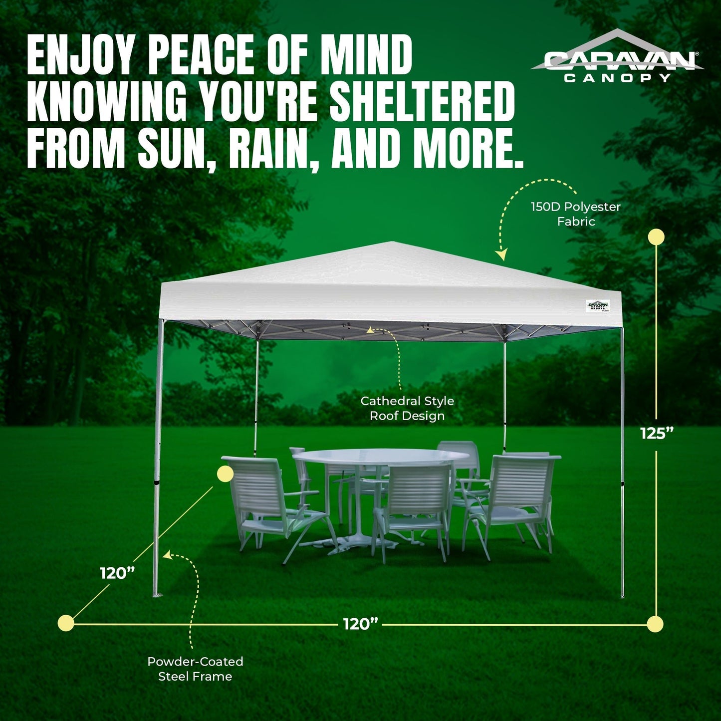 Caravan Canopy CVAN21007900010 Sports V Series 2 10 x 10 Ft Straight Leg Tent - Angler's Pro Tackle & Outdoors