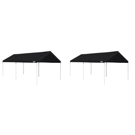 Caravan Canopy Domain 10 x 20 Foot Instant Canopy Tent Set, Black (2 Pack) - Angler's Pro Tackle & Outdoors