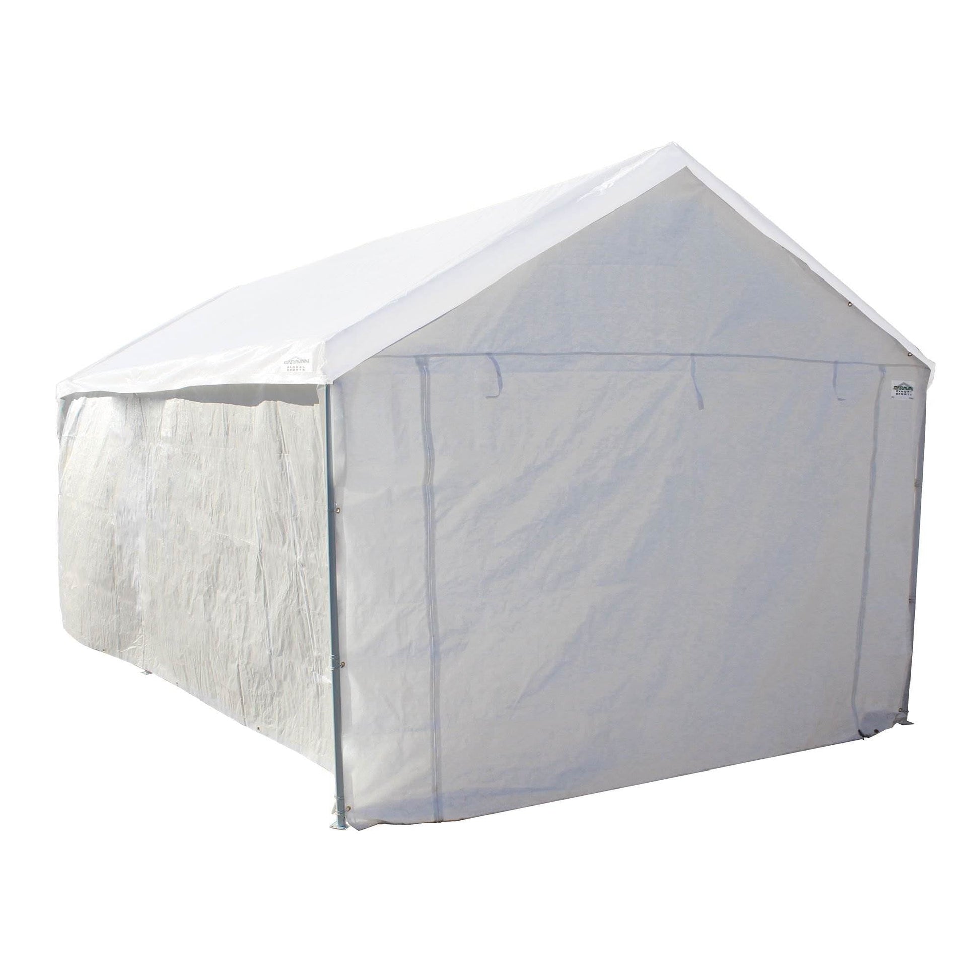 Caravan Canopy Domain Car Port Tent Sidewalls w/ Straps, White (Sidewalls Only) - Angler's Pro Tackle & Outdoors