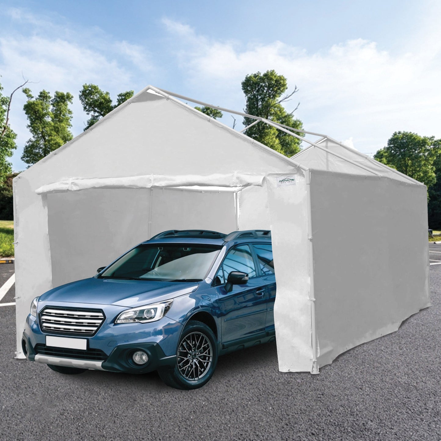 Caravan Canopy Domain Car Port Tent Sidewalls w/ Straps, White (Sidewalls Only) - Angler's Pro Tackle & Outdoors