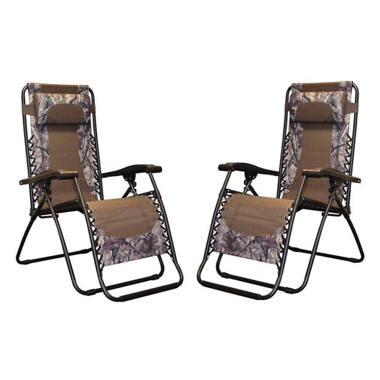 Caravan Canopy Infinity Zero Gravity Steel Frame Patio Deck Chair (2 Pack) - Angler's Pro Tackle & Outdoors