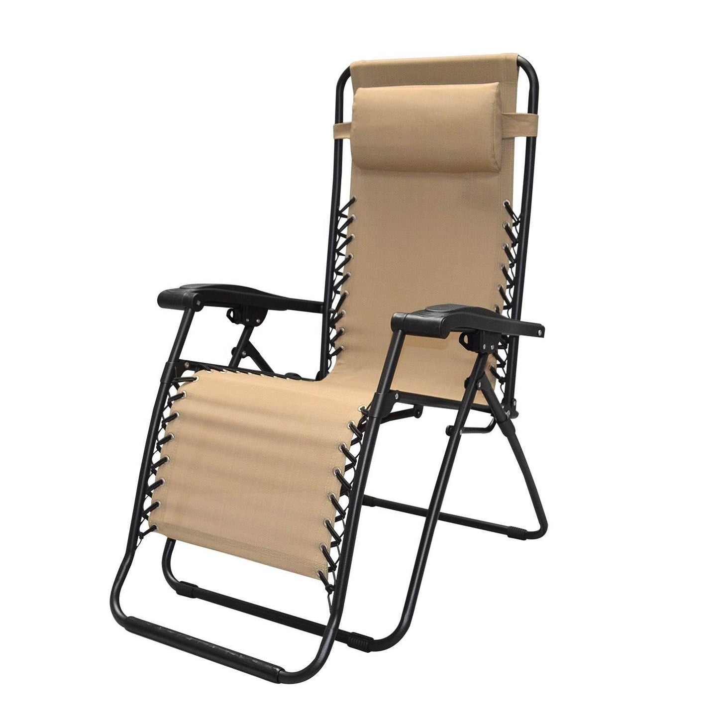 Caravan Canopy Infinity Zero Gravity Steel Frame Patio Deck Chair, Beige (Pair) - Angler's Pro Tackle & Outdoors