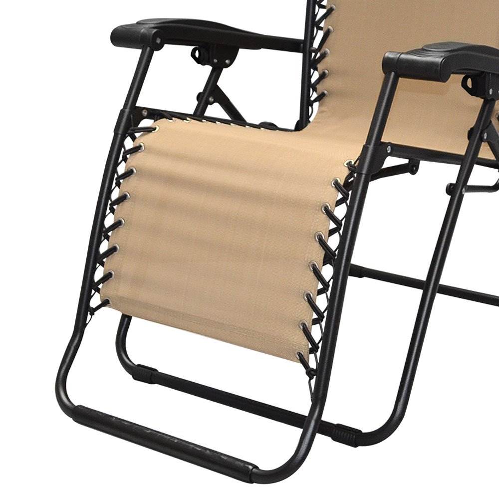 Caravan Canopy Infinity Zero Gravity Steel Frame Patio Deck Chair, Beige (Pair) - Angler's Pro Tackle & Outdoors