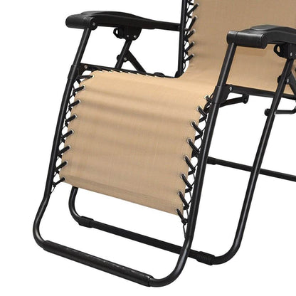 Caravan Canopy Infinity Zero Gravity Steel Frame Patio Deck Chair, Beige (Pair) - Angler's Pro Tackle & Outdoors