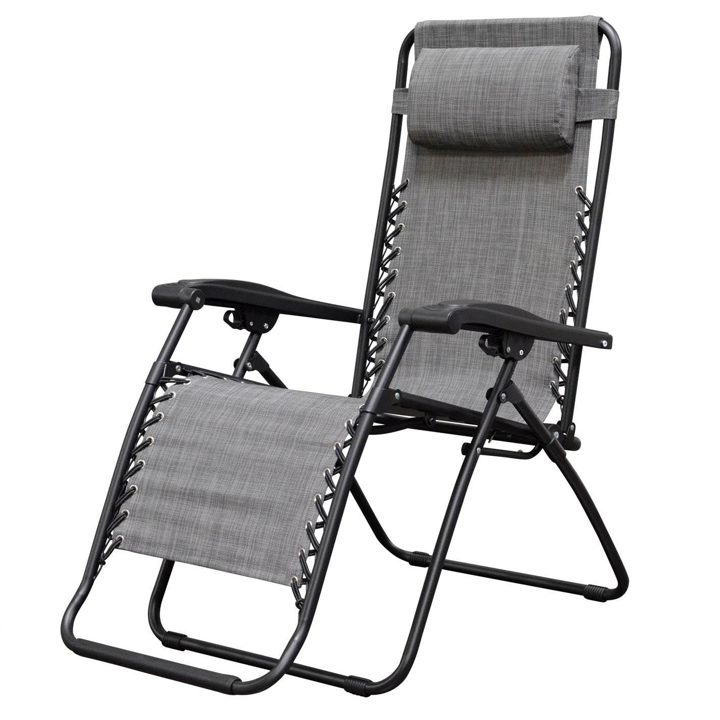 Caravan Canopy Infinity Zero Gravity Steel Frame Patio Deck Chair, Grey (Pair) - Angler's Pro Tackle & Outdoors