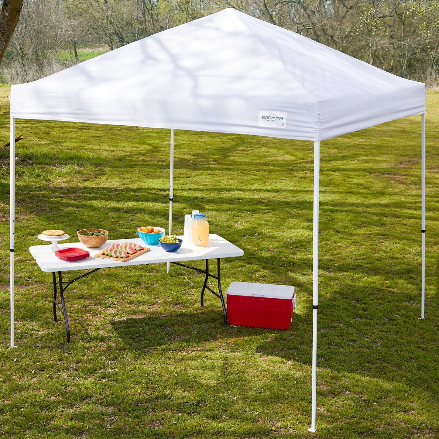 Caravan Canopy M Series Pro 2 10 x 10 ft Straight Leg Pop - Up Canopy Tent, White - Angler's Pro Tackle & Outdoors