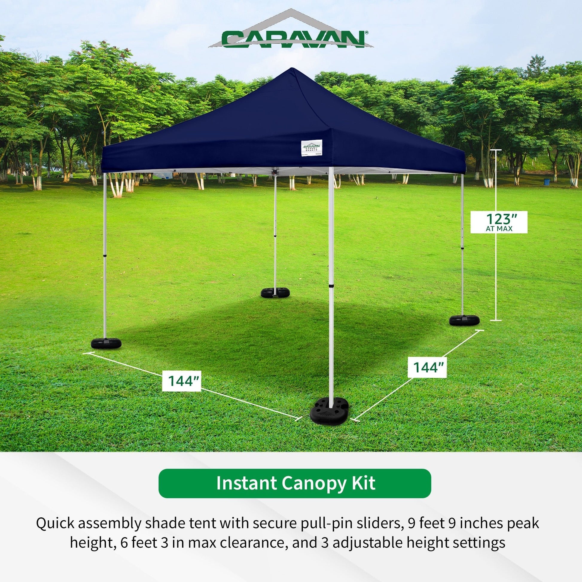 Caravan Canopy M Series Sidewall Kit & M Series Pro 2 Shade Tent w/Roller Bag - Angler's Pro Tackle & Outdoors