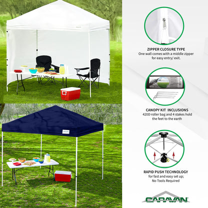 Caravan Canopy M Series Sidewall Kit & M Series Pro 2 Shade Tent w/Roller Bag - Angler's Pro Tackle & Outdoors