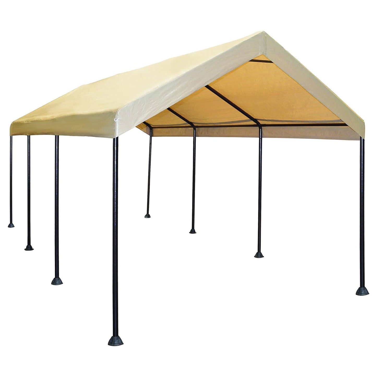 Caravan Canopy Mega Domain Waterproof Steel Frame Carport, 10 x 20 Feet, Tan - Angler's Pro Tackle & Outdoors