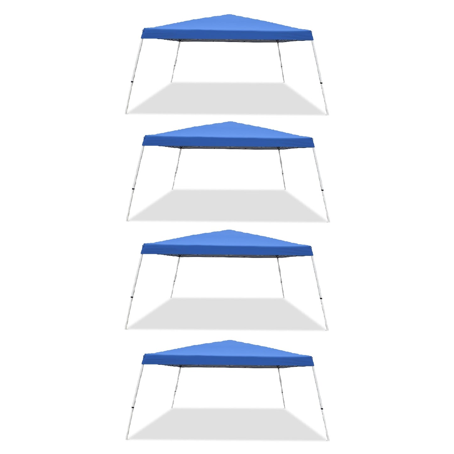 Caravan Canopy Pop - Up Tent V 12 x 12 ft Slanted Leg Instant Shade, Blue (4 Pack) - Angler's Pro Tackle & Outdoors