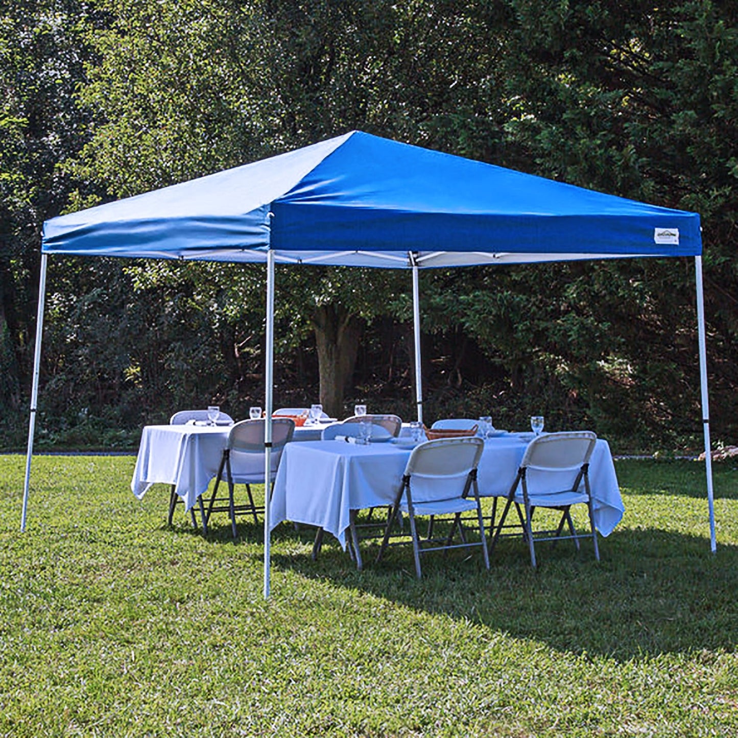 Caravan Canopy Pop - Up Tent V Series 2 12 x 12 ft Slanted Leg Instant Shade, Blue - Angler's Pro Tackle & Outdoors