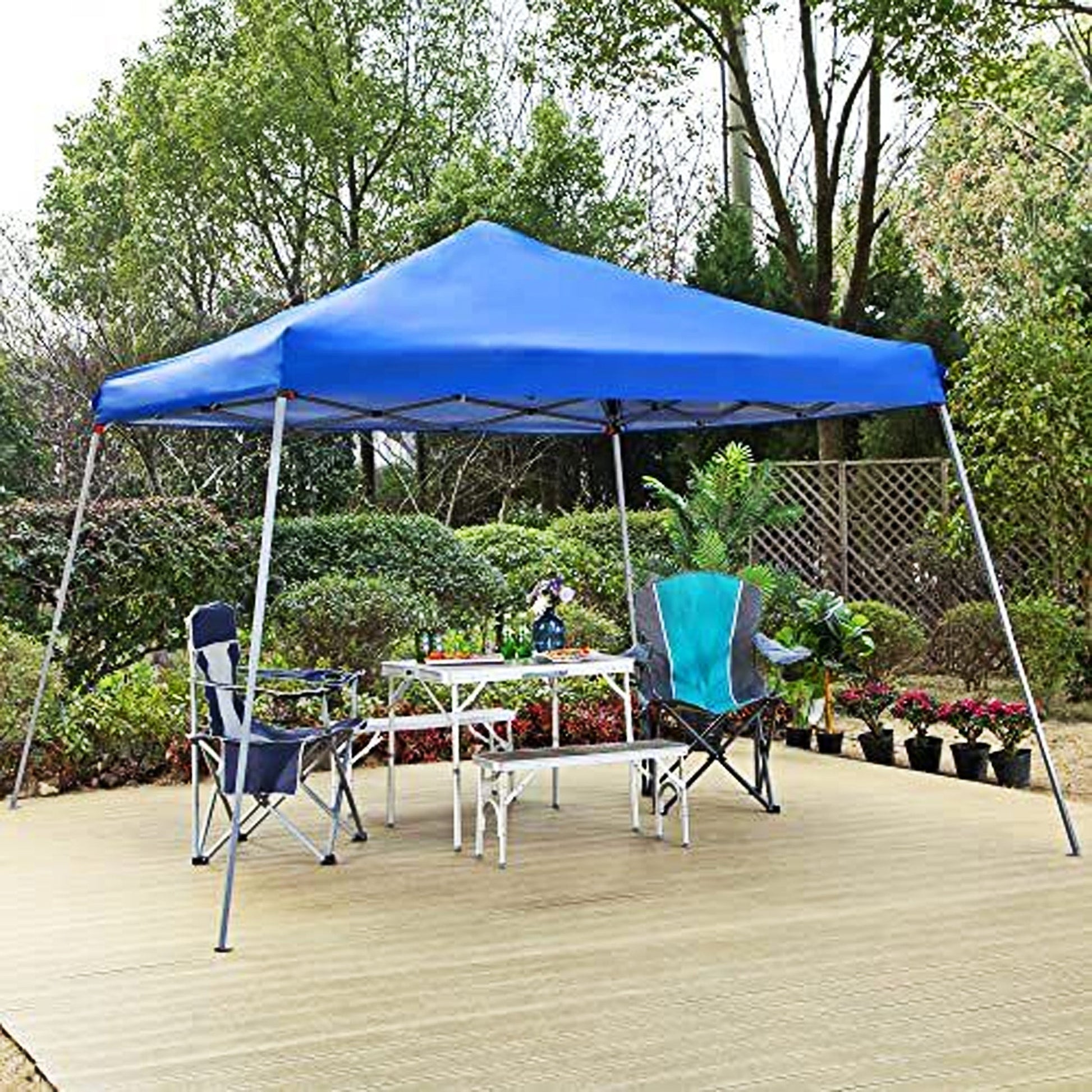 Caravan Canopy Pop - Up Tent V Series 2 12 x 12 ft Slanted Leg Instant Shade, Blue - Angler's Pro Tackle & Outdoors