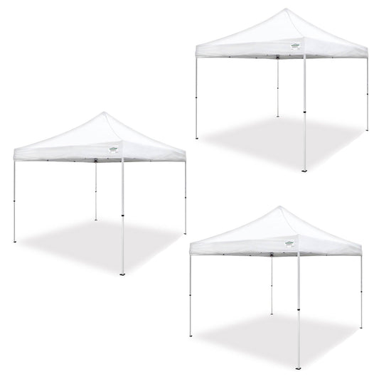 Caravan Canopy Pro 2 10 x 10 Foot Straight Leg Instant Canopy, White (3 Pack) - Angler's Pro Tackle & Outdoors