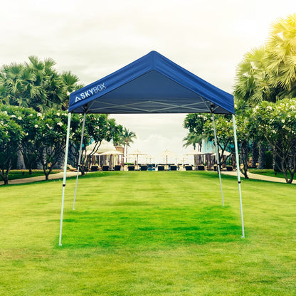 Caravan Canopy Skybox 3.2' x 6.5' Instant Multipurpose Steel Sport Shelter, Blue - Angler's Pro Tackle & Outdoors